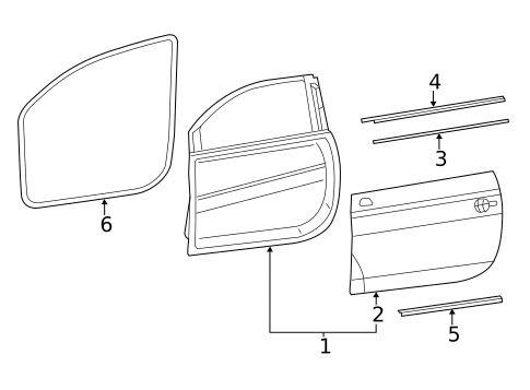 Door & Components for 2019 Fiat 500 #0
