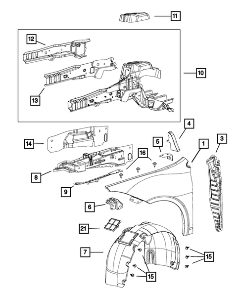 Fenders for 2014 Dodge Dart #0
