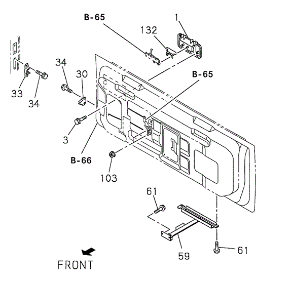 Tailgate Handle for 2000 Honda Passport #0