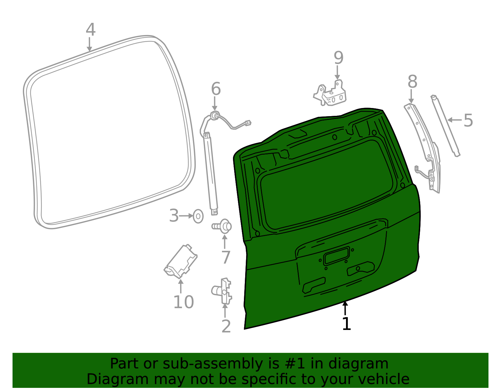 2015-2020 GMC Lift Gate 84525979 GM | GMPartsDirect.com