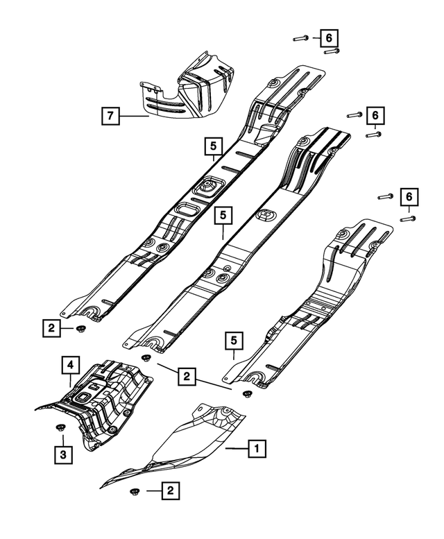 68066354AA - Exhaust: Floor Pan Front Tunnel Silencer for Mopar Image