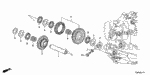 23261PYZ000 - Transmission - Manual: SHAFT, REVERSE GEAR for Honda Image