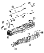 68464652AA - Fuel and Accelerator Pedal: Fuel Bundle Clip for Mopar Image