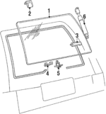 E6DZ7442006A - Body: Lift Gate Glass for Ford: Taurus | Mercury: Sable Image