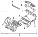 52151GA770 - Body: Cross-member for Subaru: DL, GL, Loyale, RX, XT Image
