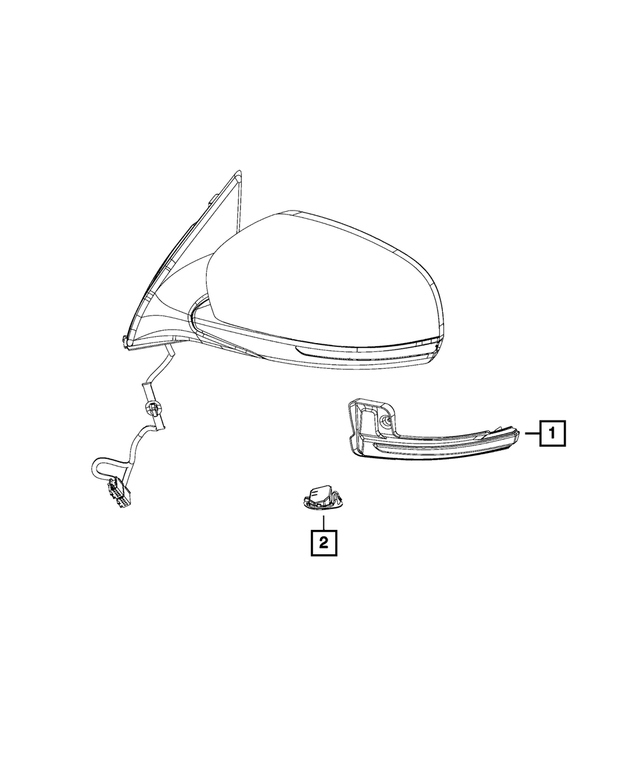 68188643AA - Electrical: Auxiliary Lamp, Left for Dodge: Dart | Jeep: Cherokee, Compass Image
