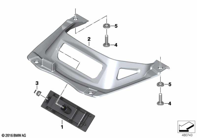 63177727587 - Lights: Mount For Floor Lighting for BMW-Motorrad Image