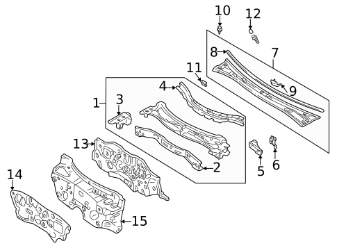 Cowl for 1997 Mazda Millenia #0