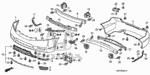 93913154G0 - Interior/Bumper: SCREW, TAPPING (5X16) (PO) for Honda Image