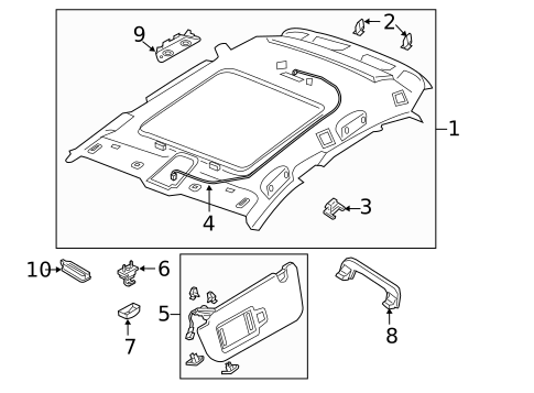 Interior Trim - Roof for 2021 Audi e-tron Quattro #0