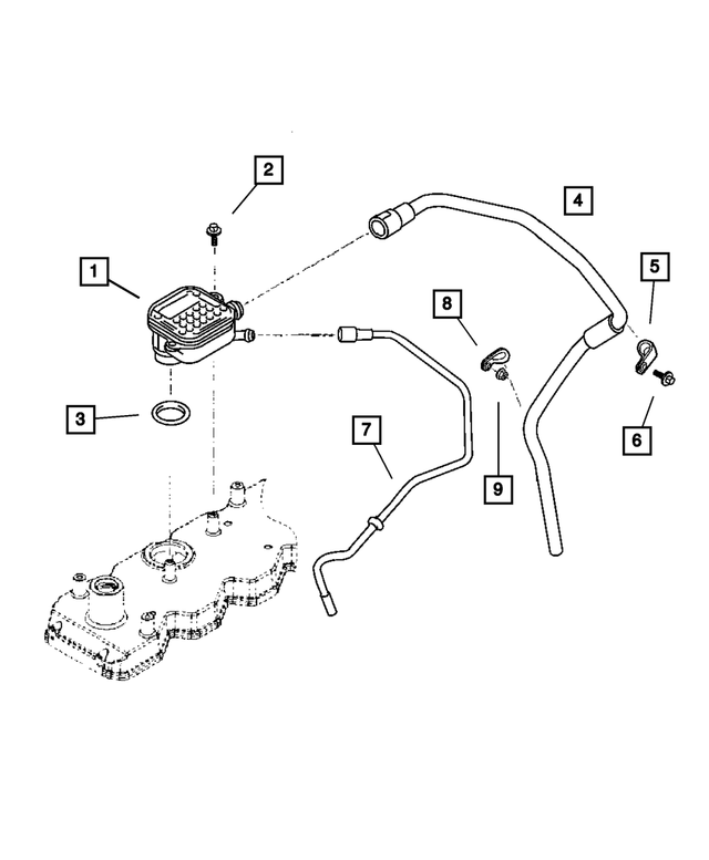 5093066AC - Engine 5.9L Six Cylinder (Diesel): Breather Tube for Mopar Image image