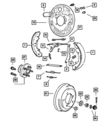 4883833AA - Service Brakes: Drum Shoe And Lining Kit for Mopar Image