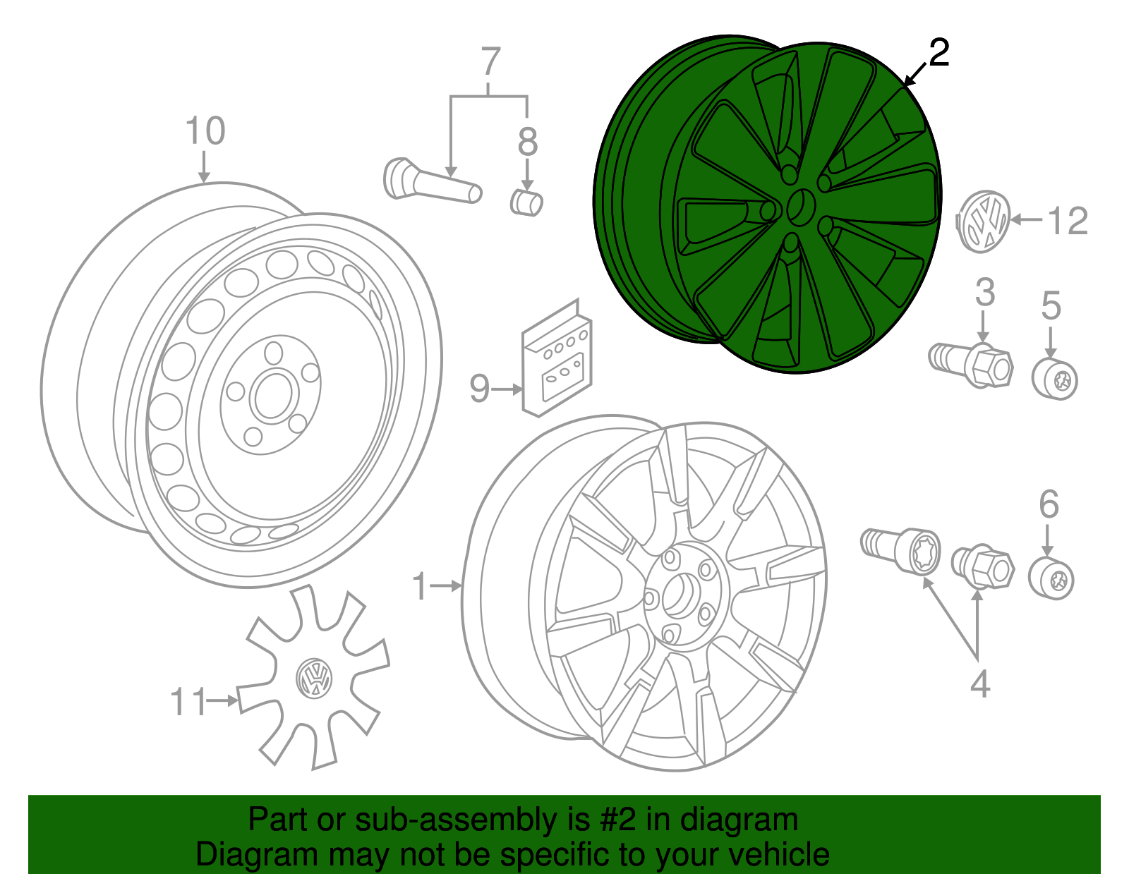 2012-2017 Volkswagen Beetle 18 In Wheel Twister C5Y 5C0-601