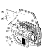 1QF271XWAH - Interior Trim: Rear Door Trim Panel, Left for Mopar Image