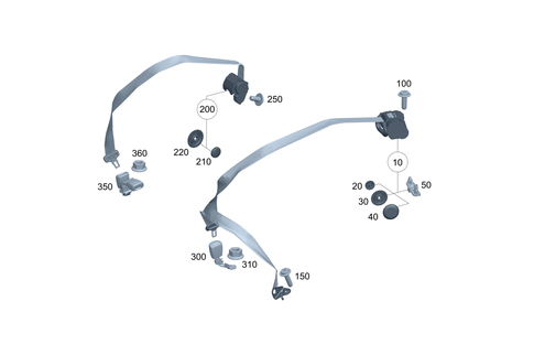 Seat Belt for 2024 Mercedes-Benz EQE AMG SUV #0