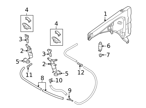 Washer Components for 2010 Porsche Cayenne #0
