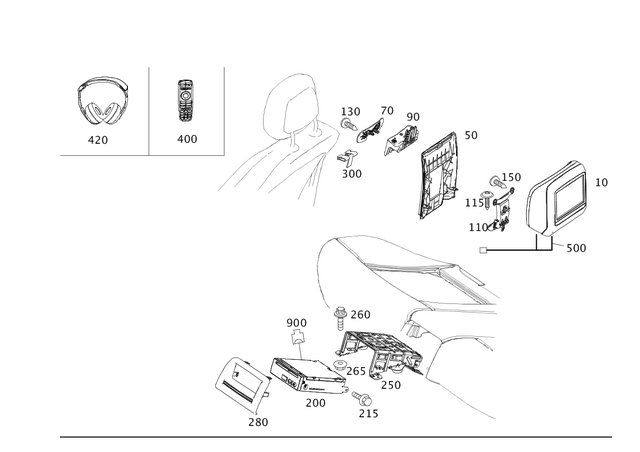 2219007503 - Electrical System: Screen for Mercedes-Benz: E350, E400, E550, E63 AMG Image image