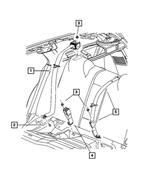 UX561DVAC - Interior Trim: Rear Inner Seat Belt for Mopar Image