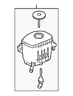 32416776240 - Steering: Power Steering Pump Reservoir for BMW: 550i, 550i GT, 550i GT xDrive, 550i xDrive, 640i, 640i Gran Coupe, 640i xDrive, 640i xDrive Gran Coupe, 650i, 650i Gran Coupe, 650i xDrive, 650i xDrive Gran Coupe, 740Li, 750i, 750i xDrive, 750Li, 750Li xDrive, 760Li, Alpina B7, Alpina B7 xDrive, Alpina B7L, Alpina B7L xDrive, M6 Image