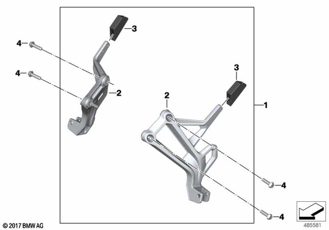 77428405343 - Luggage &amp; Storage: Set Of Case Holders, Vario Cases for BMW-Motorrad Image