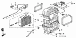 80201SV4A01 - Body/Air Conditioning: CASE, EVAPORATOR (UPPER) for Honda Image