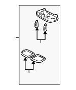 8126052030E0 - Body: Map Lamp Assembly for Toyota: Corolla, Yaris Image