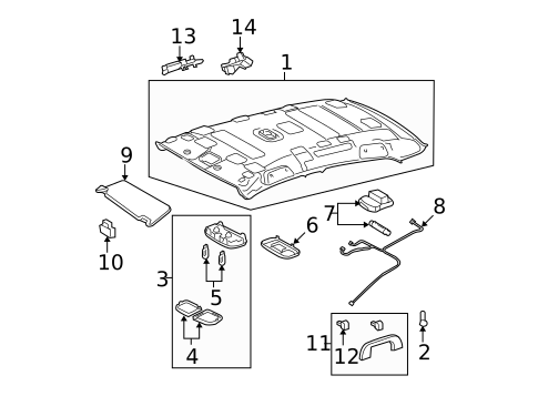 Interior Trim - Roof for 2011 Toyota Yaris #1