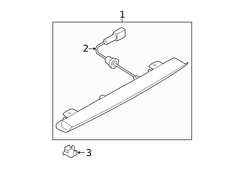 High Mounted Stop Lamp for 2002 Subaru Impreza #0