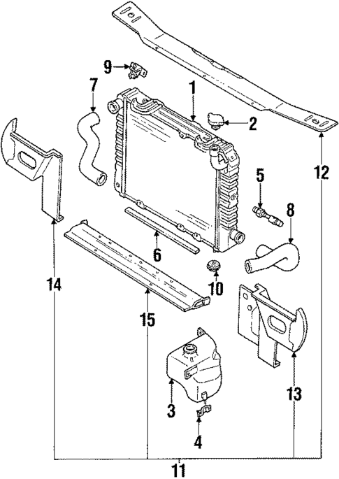 Radiator & Components for 1987 Chevrolet Spectrum #0