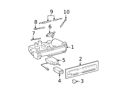 Instrument Panel Components for 1996 Toyota Tacoma #0
