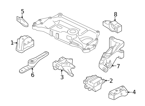 Engine & Trans Mounting for 2010 Audi A3 Quattro #1