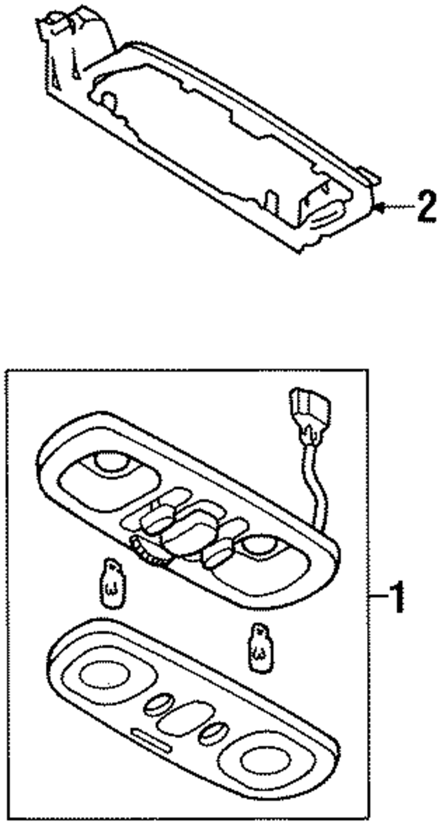 F8CZ63519A58BAA - Body: Roof Console for Ford: Escort Image