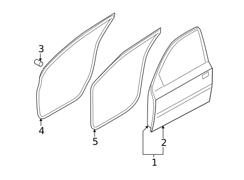 Door & Components for 2011 Hyundai Accent #1