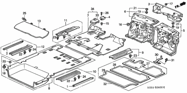 Floor Mat for 2000 Honda Odyssey #0