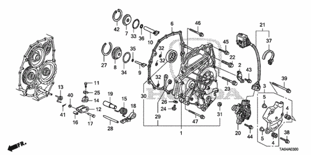 AT Left Side Cover (L4) for 2010 Honda Accord #0