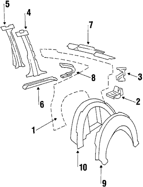 Quarter Panel for 1984 Pontiac Phoenix #1