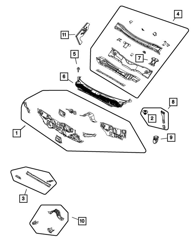 5076289AM - Body Sheet Metal Except Doors: Dash Panel for Mopar Image