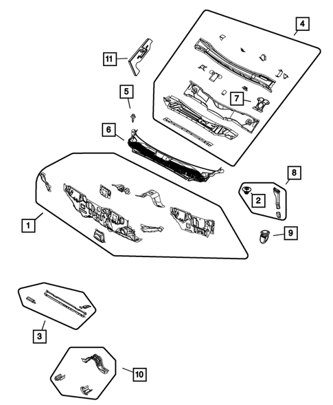Cowl and Dash Panel for 2011 Chrysler 200 #0