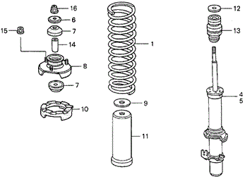 Front Shock Absorber for 1994 Acura Vigor #0