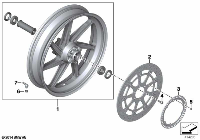 34118523478 - Design: Brake Rotor With Rivet - D=320-5.0mm for BMW-Motorrad Image