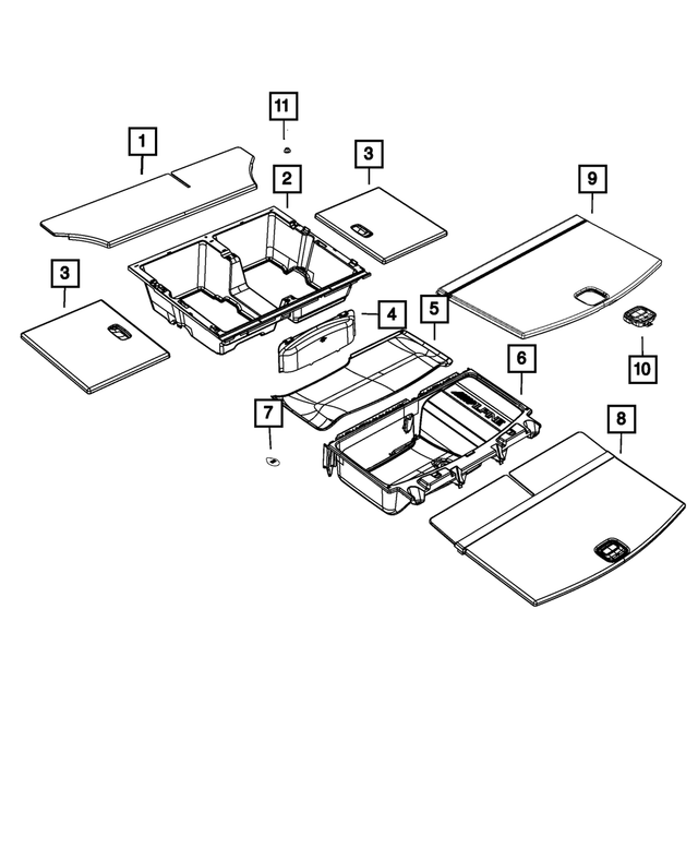 5LC36DX9AC - Interior Trim: Cargo Compartment Cover for Mopar Image