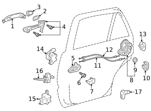Genuine Toyota Rear Upper Back Door Hinge (68810-21051) For 4Runner, Prius V, XB, IM