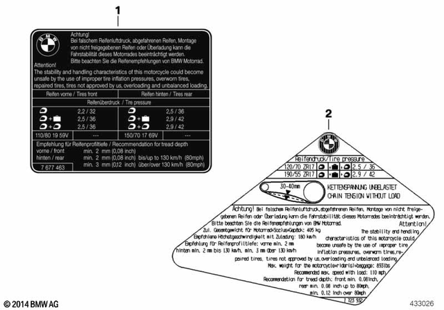 71247698723 - : Label "Tires" for BMW-Motorrad Image