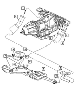 4581868AG - : Exhaust Muffler And Resonator, Right for Chrysler: 300 | Dodge: Magnum Image