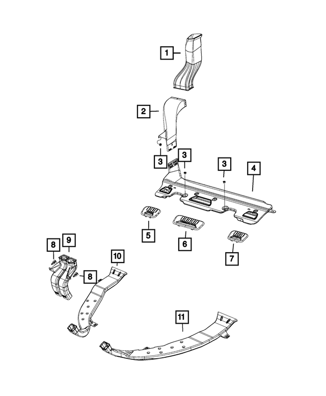 68227717AE - : Floor Duct for Mopar Image