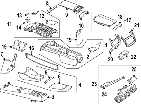 Console for 2023 Mercedes-Benz EQS 450 SUV #0