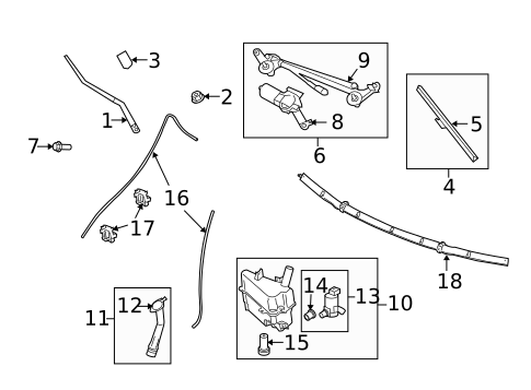 Wiper & Washer Components for 2015 INFINITI Q60 #0