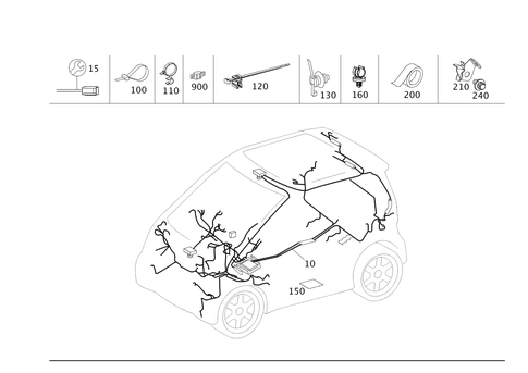 Main Cable Harness for 2014 Smart Fortwo #0