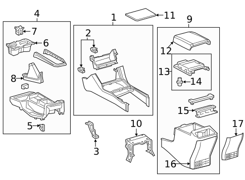 Console for 2020 Toyota Tacoma #0