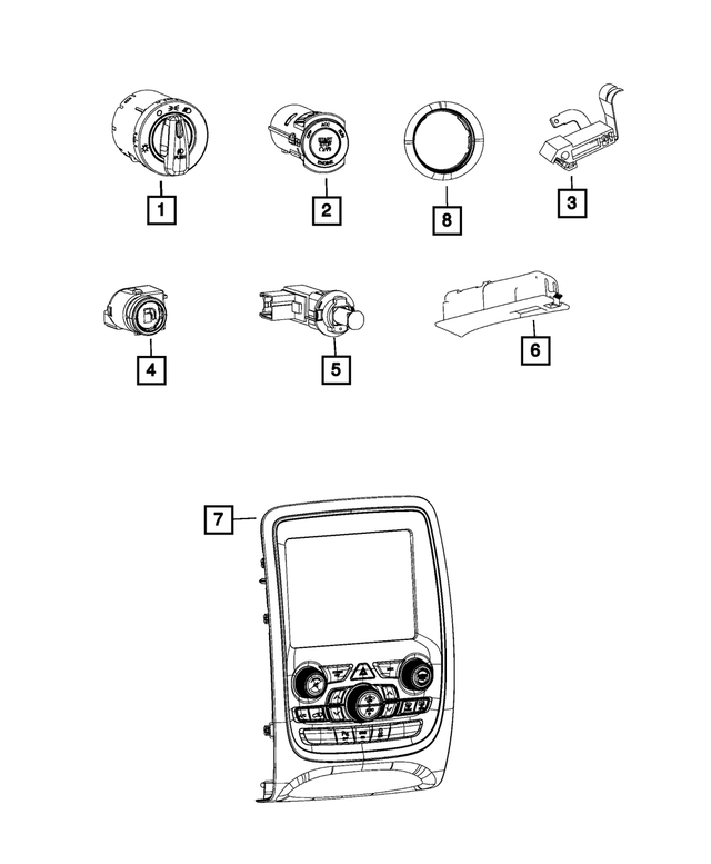 6NZ01DX9AA - Electrical: Ignition Switch Bracket for Mopar Image image